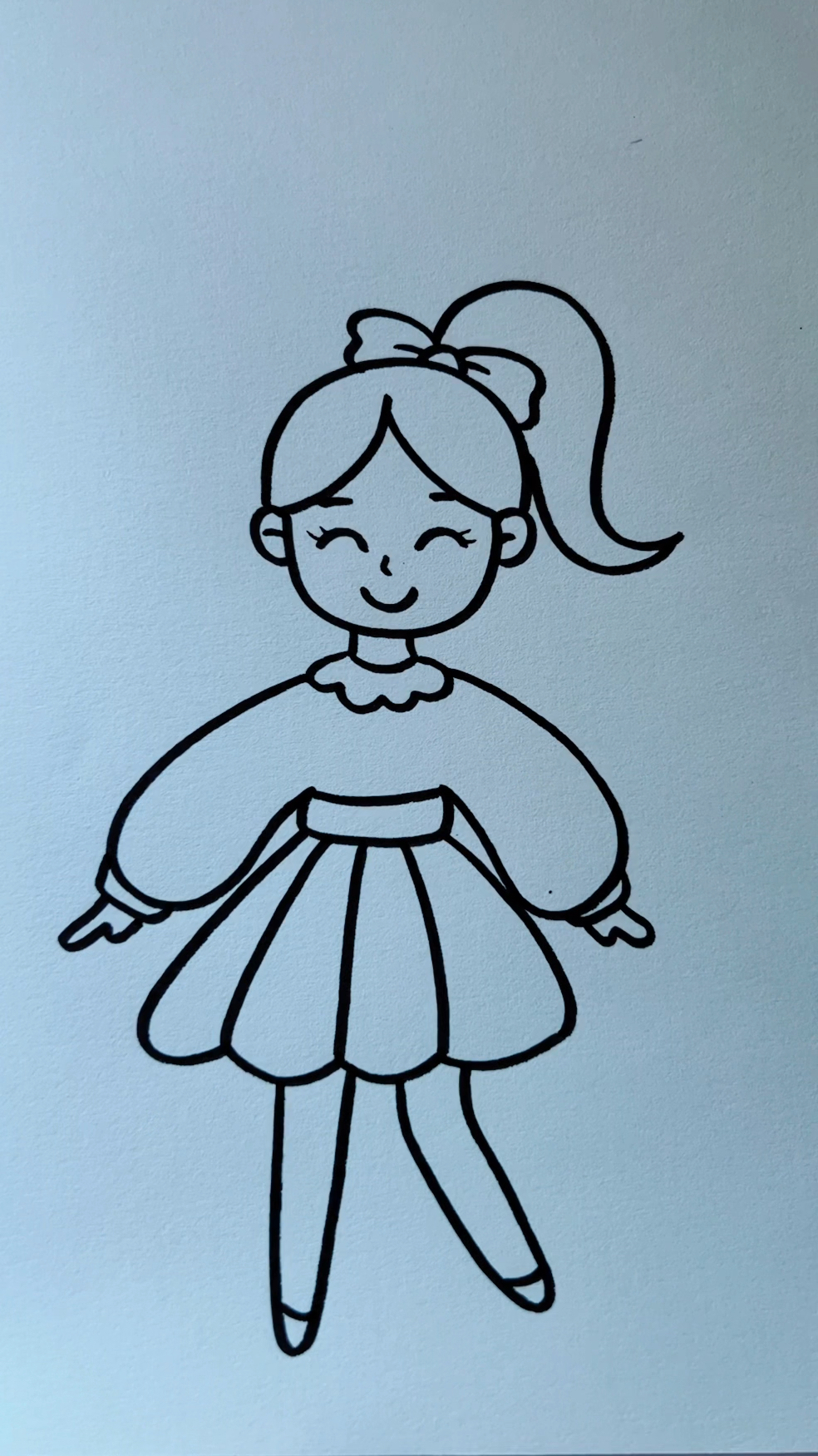 简笔画小女孩