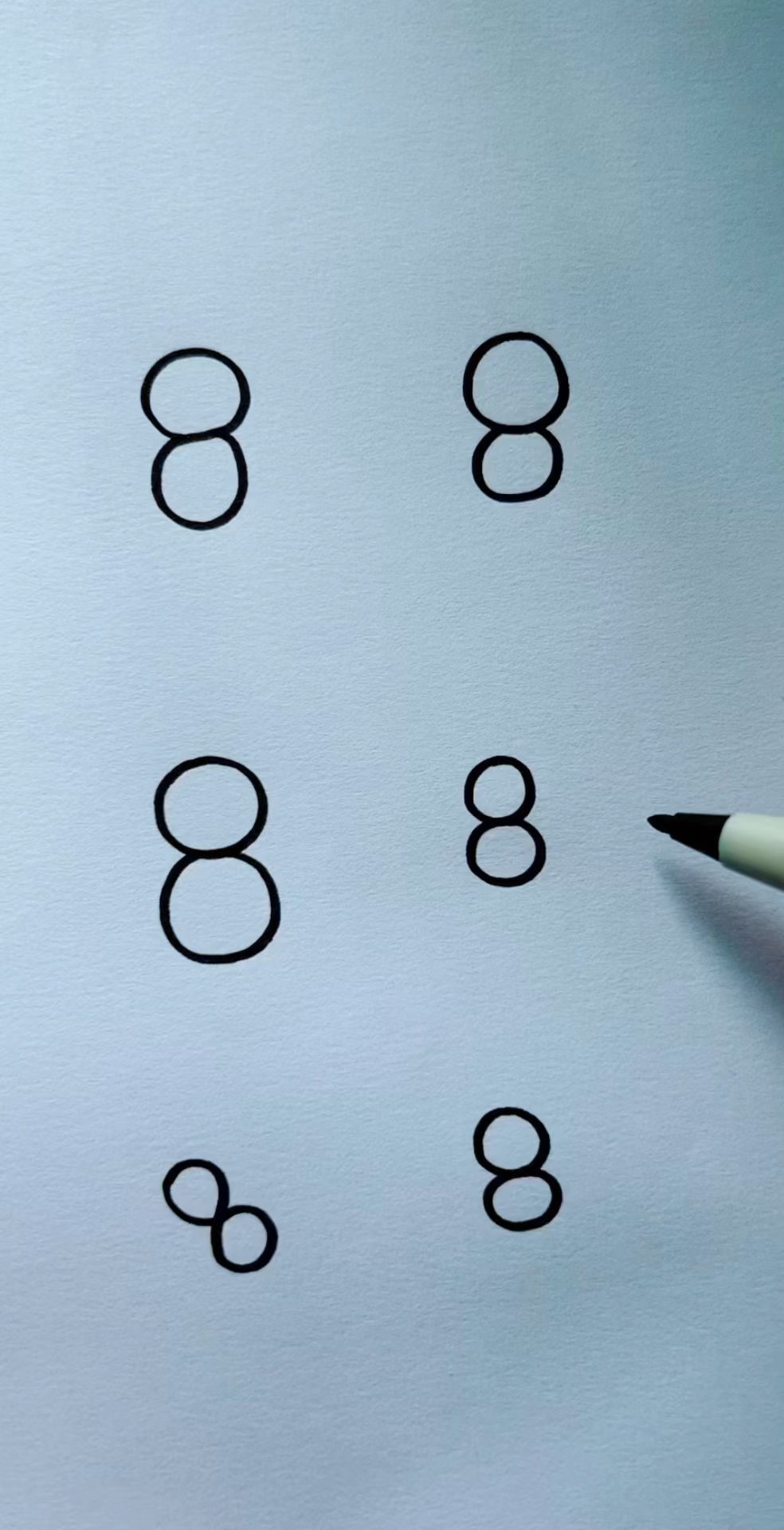 用数字8画小动物
