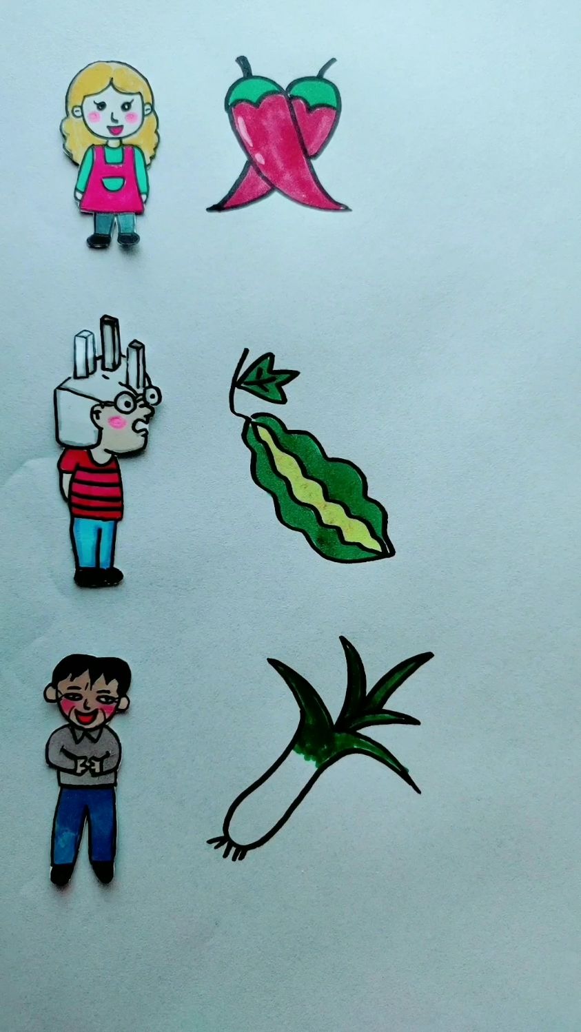 蔬菜的绘画过程