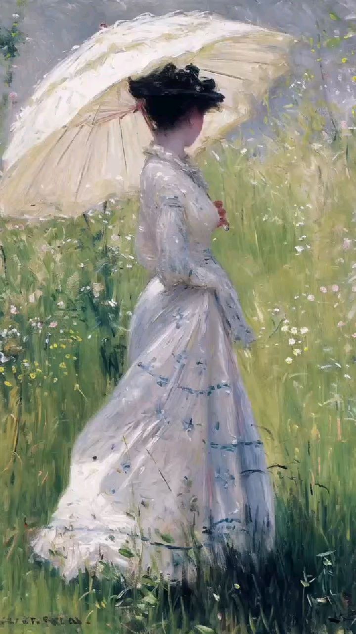 印象派油画——岁月悠然 #艺术 #美术 #油画 #治愈 #治愈系 #装饰画 #颜色搭配 #