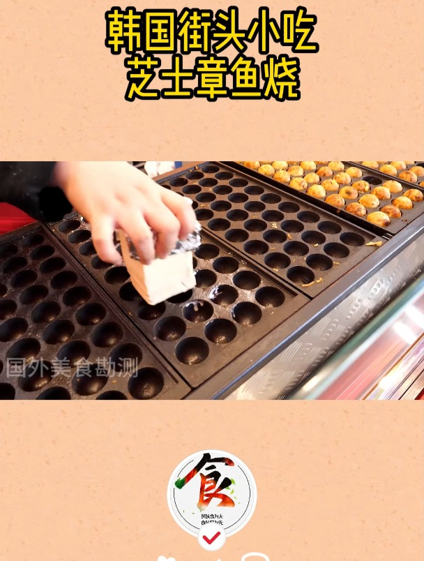 韩国街头小吃芝士章鱼烧