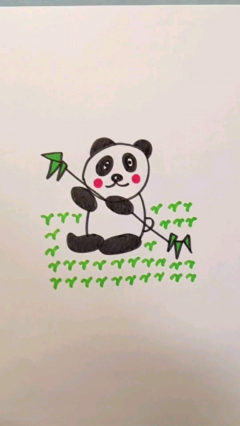 画只可爱的小熊猫,超级简单!#儿童简笔画 #育儿简笔画 #简笔画