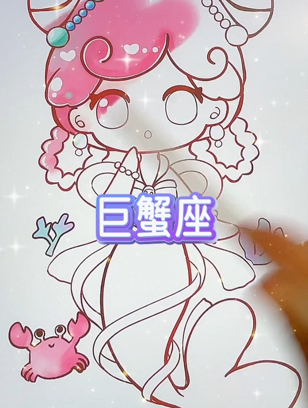 卡通动漫简笔画,美人鱼公主动漫公主卡通画,超可爱的儿童简笔画