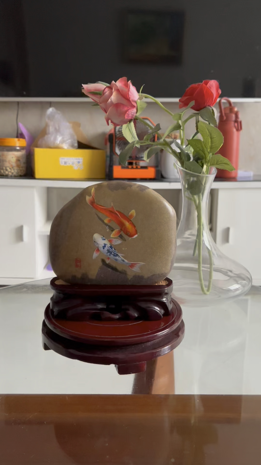 很多网友喜欢这俩条锦鲤鱼,又画了一次