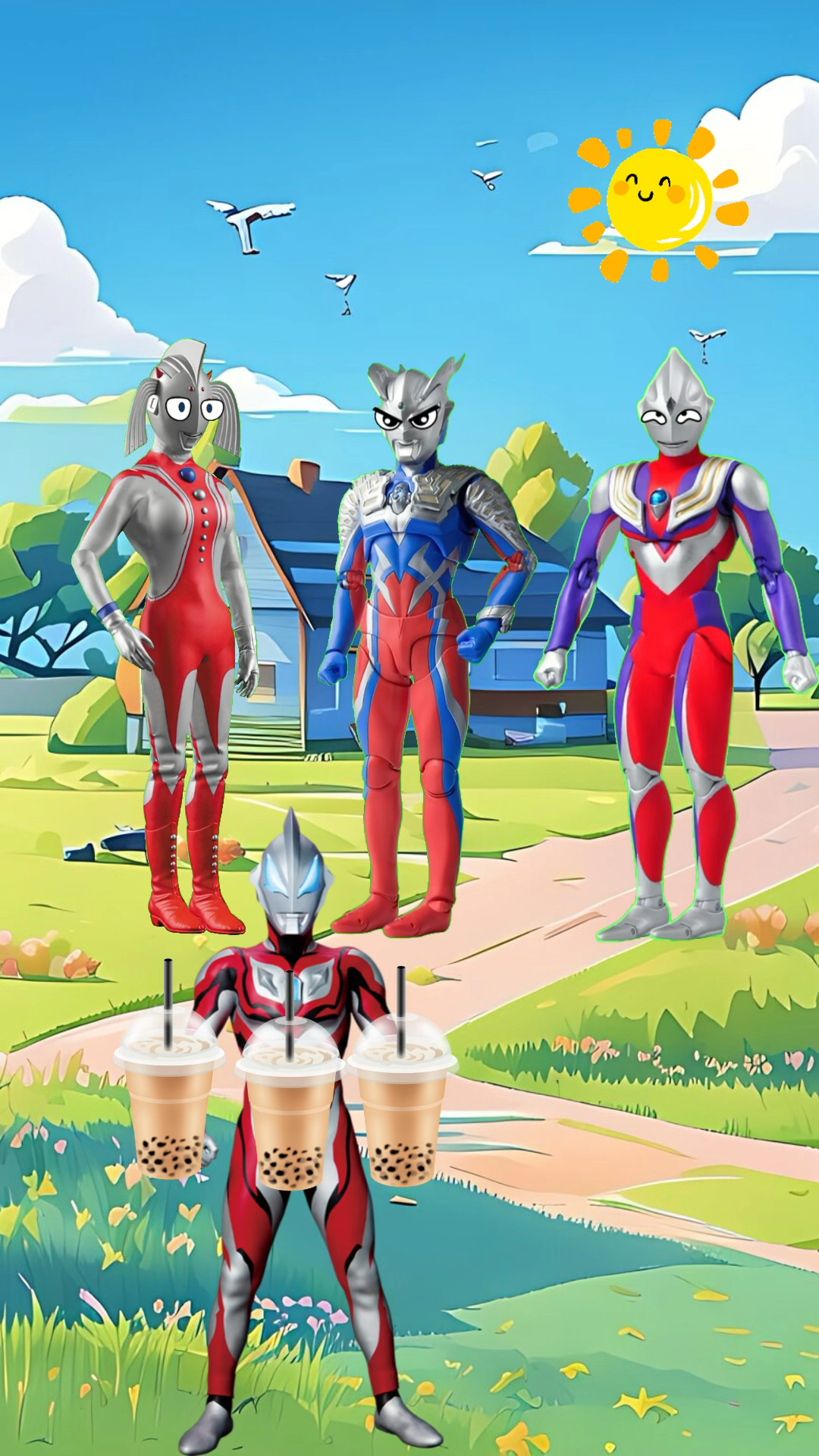 捷德给迪迦奶茶喝