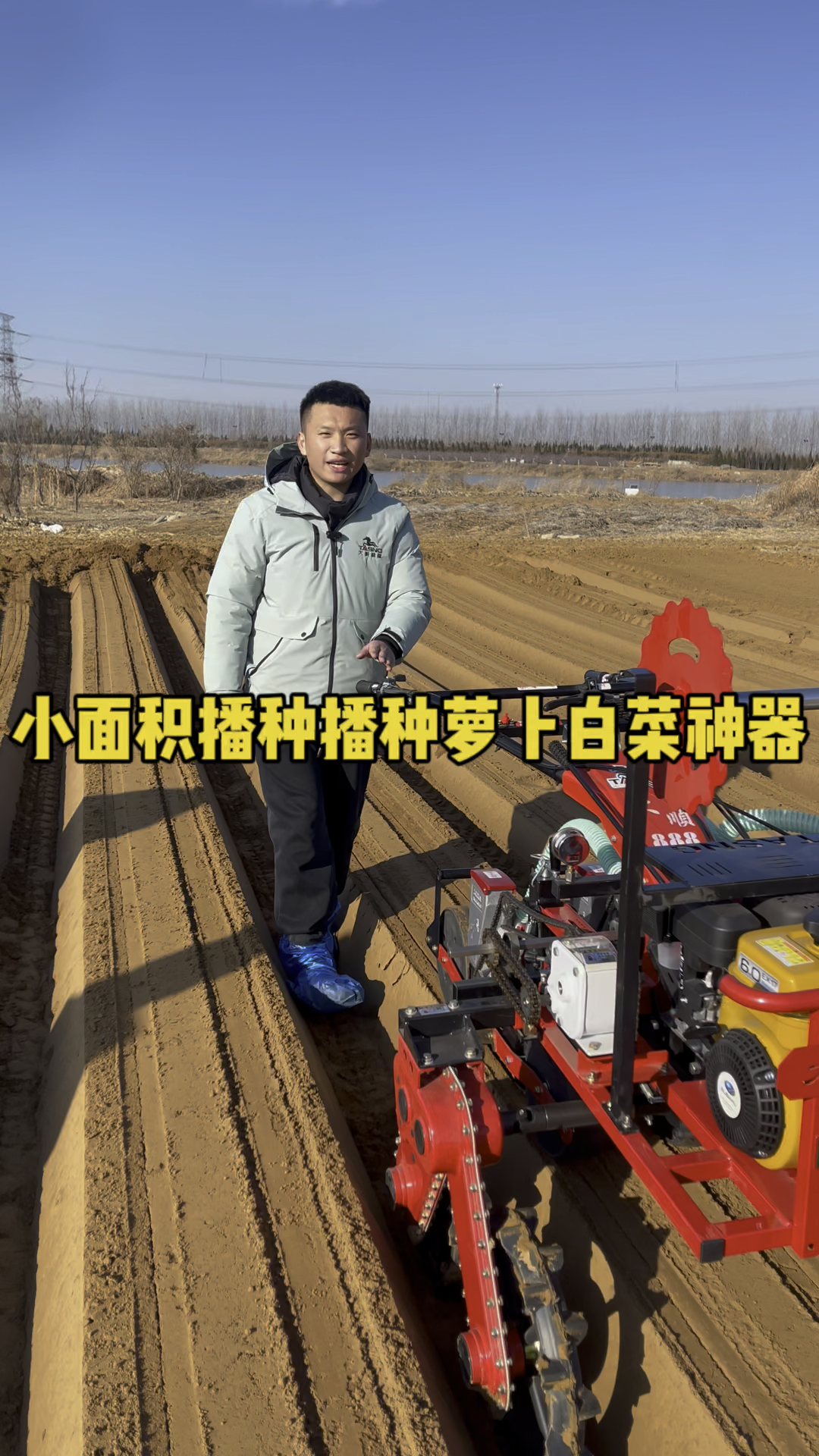 小面积播种萝卜白菜神器,大顺蔬菜播种机