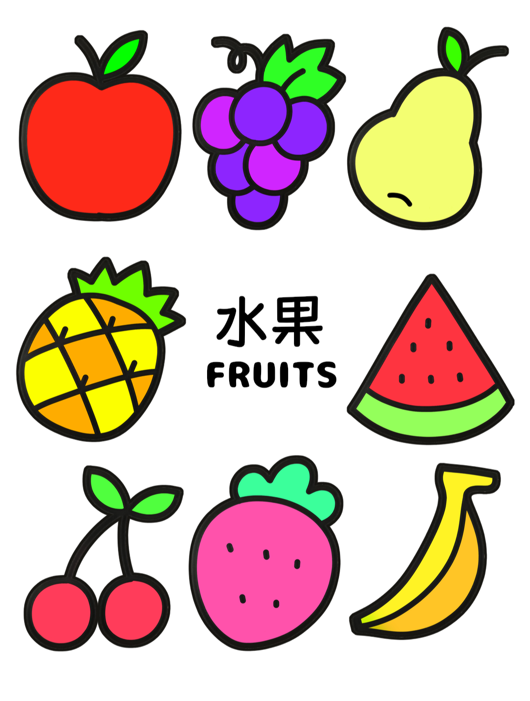 如何画生活中各种常见水果 幼儿简笔画 简笔画教程 零基础学画画