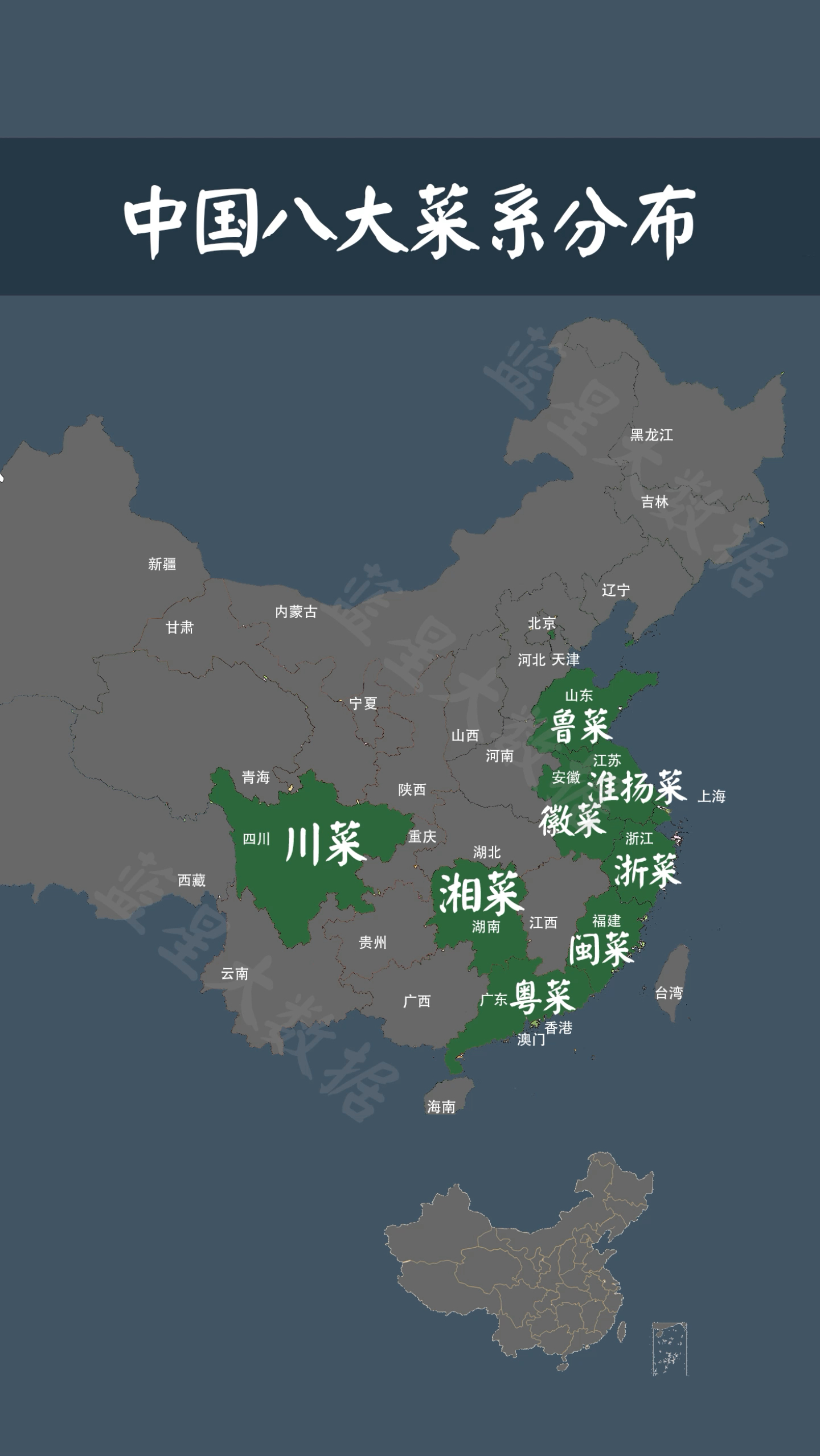 八大菜系分布