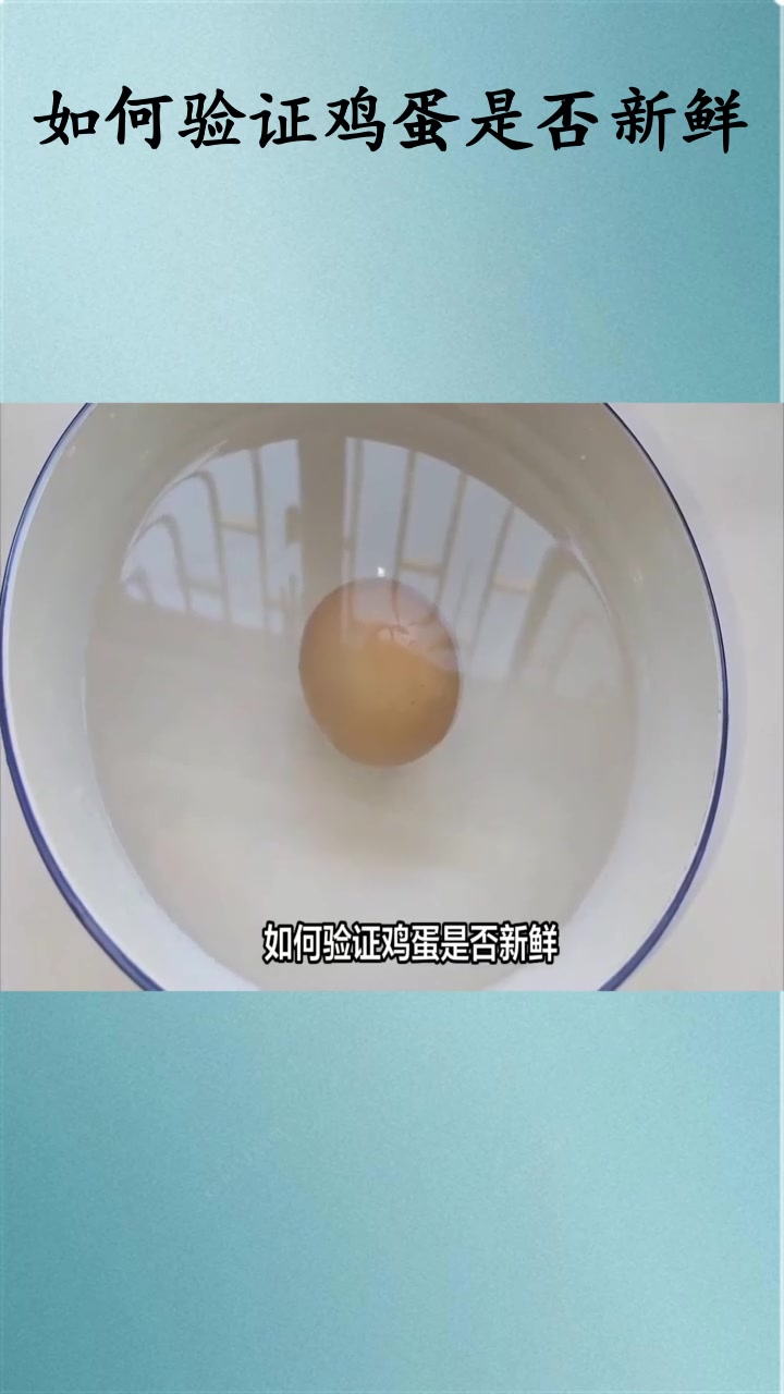 如何验证鸡蛋是否新鲜