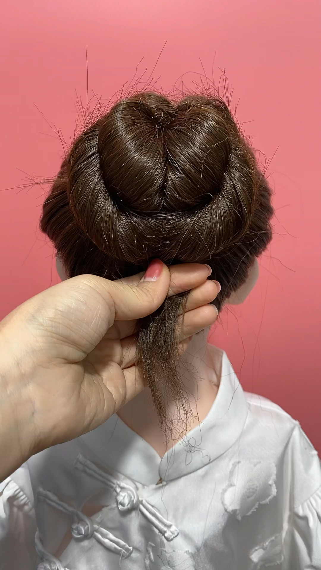 大年初一饺子丸子头教程