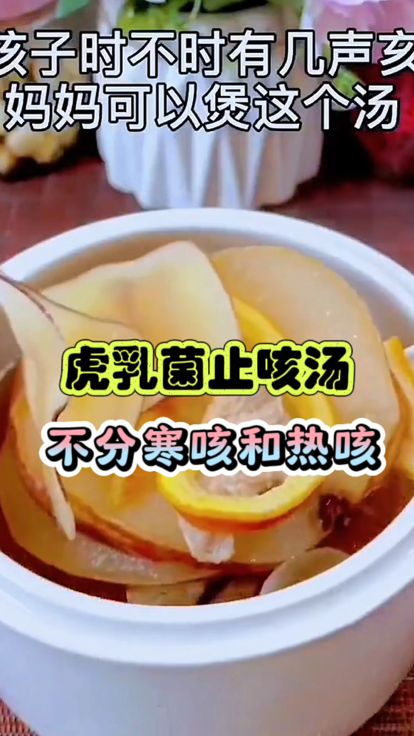 虎乳菌止咳汤 不分寒咳和热咳都可以喝