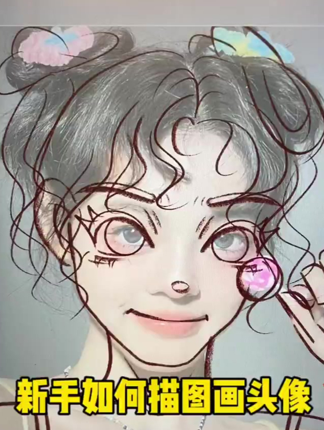 鸭风头像|新手如何描图画头像