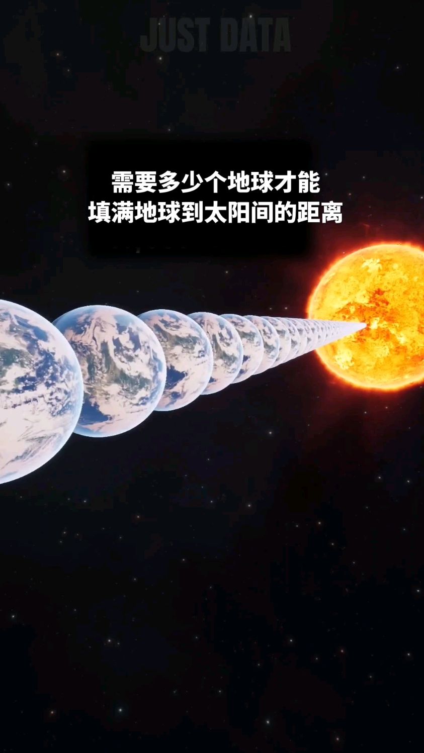 需要多少个地球才能填满地球到太阳间的距离?
