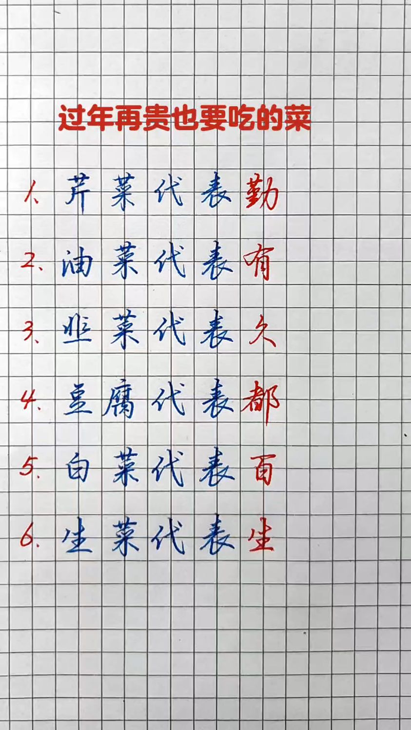 寓意好的几种过年菜