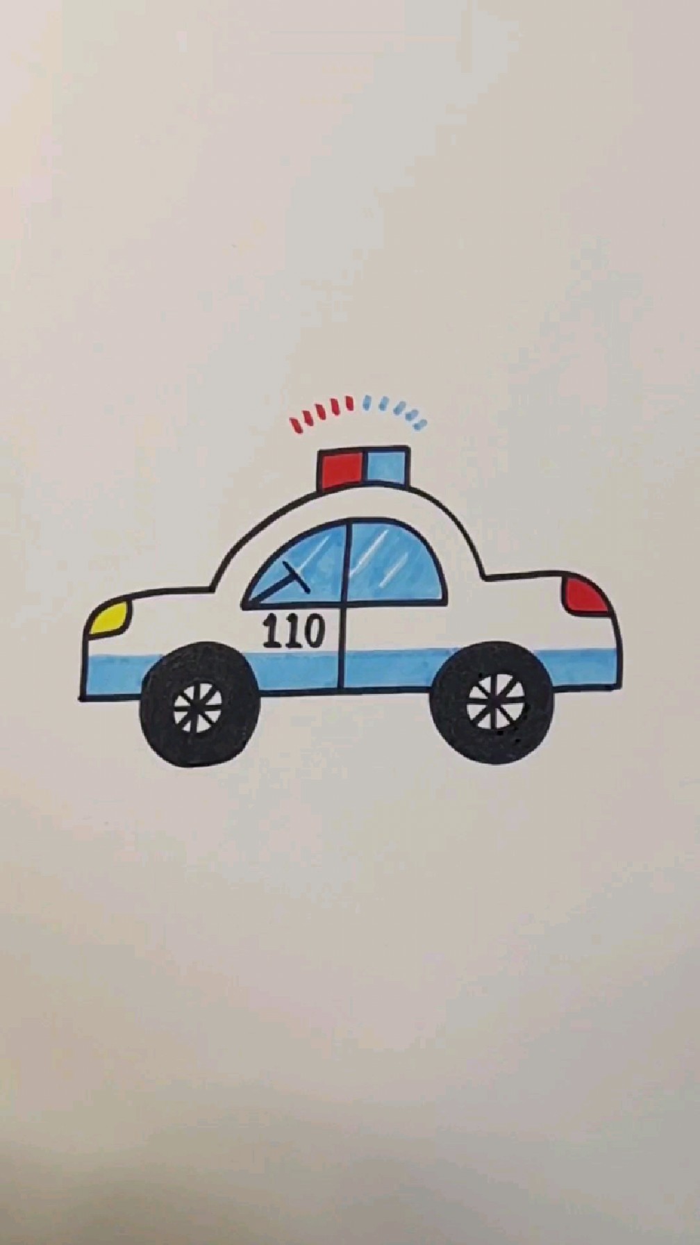 警察叔叔的小汽车,三岁小孩都会画,超级简单!#儿童简笔画 #育儿简笔画 #简笔画
