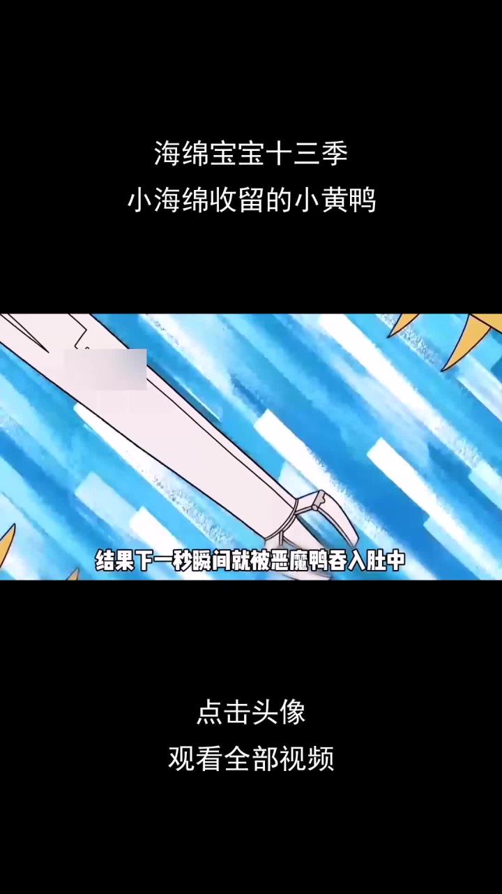 海绵宝宝十三季,小海绵收留的小黄鸭