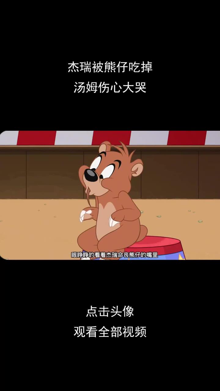 杰瑞被熊仔吃掉,汤姆伤心大哭