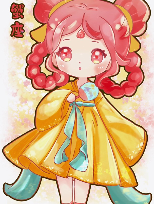 十二星座古风公主,巨蟹座古风少女简笔画,动漫公主卡通画手绘画