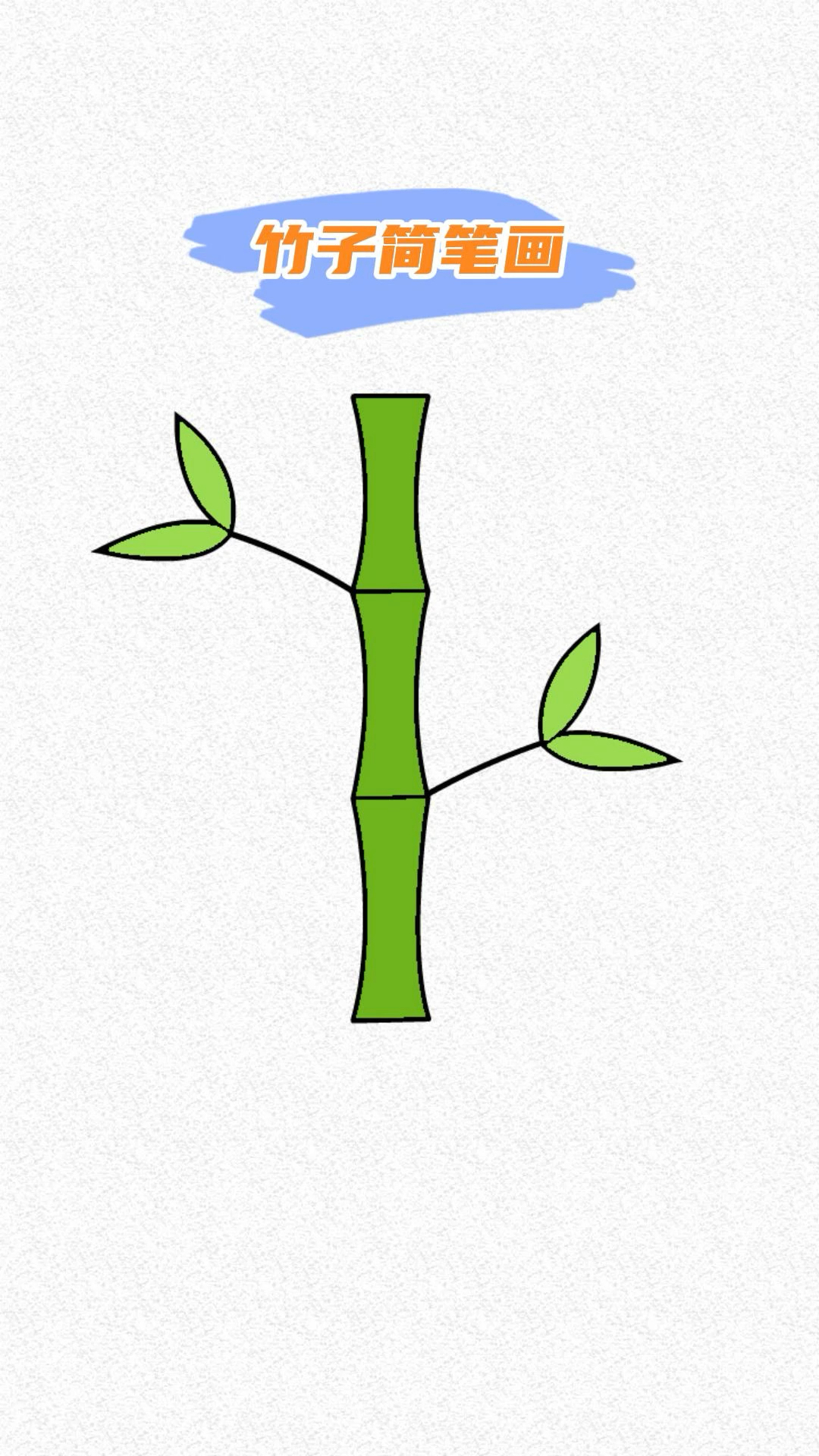 竹子简笔画教程,超简单