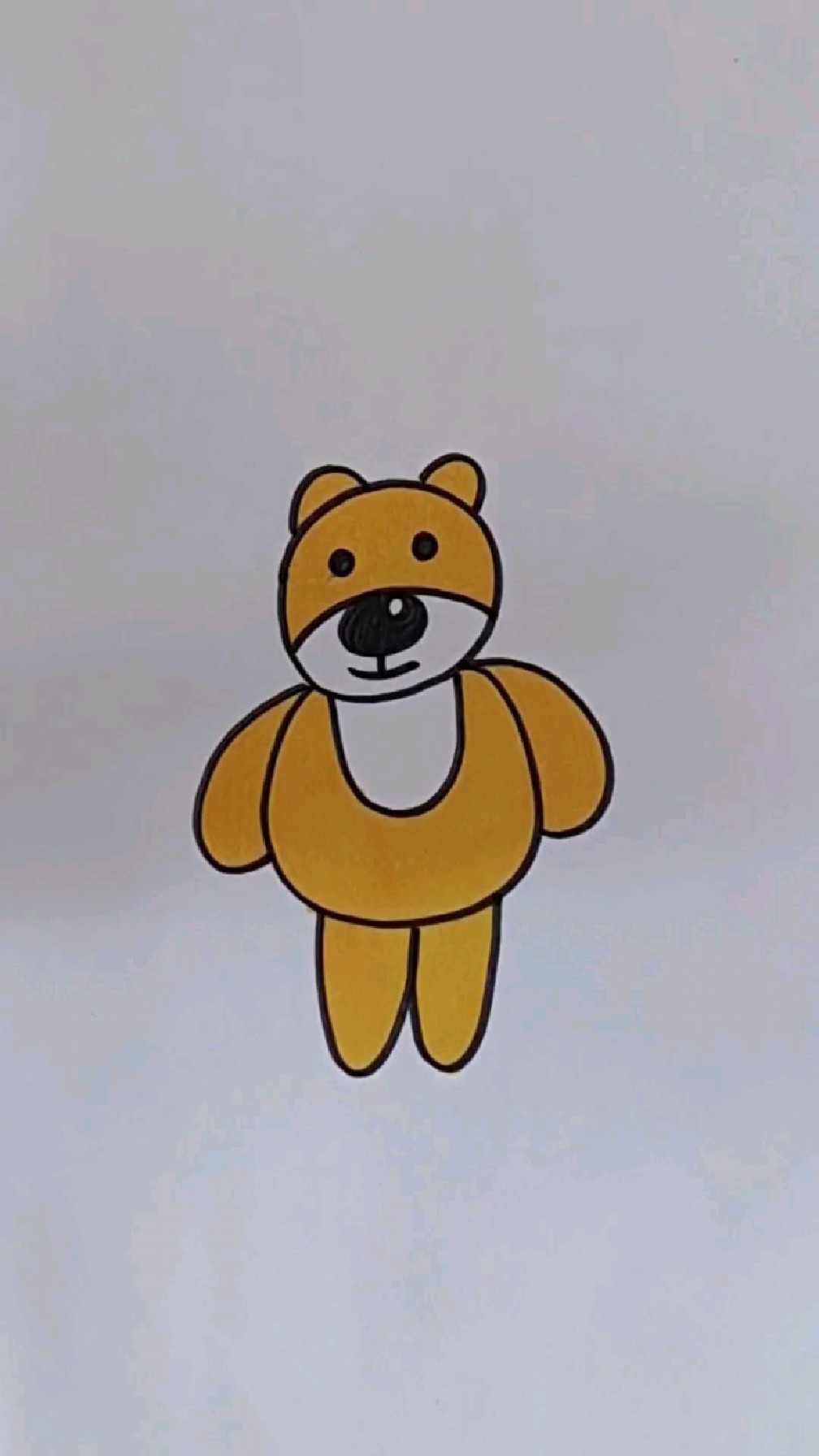 画一只可爱的小熊,超级简单,赶紧一起来画吧!#儿童简笔画 #育儿简笔画 #简笔画