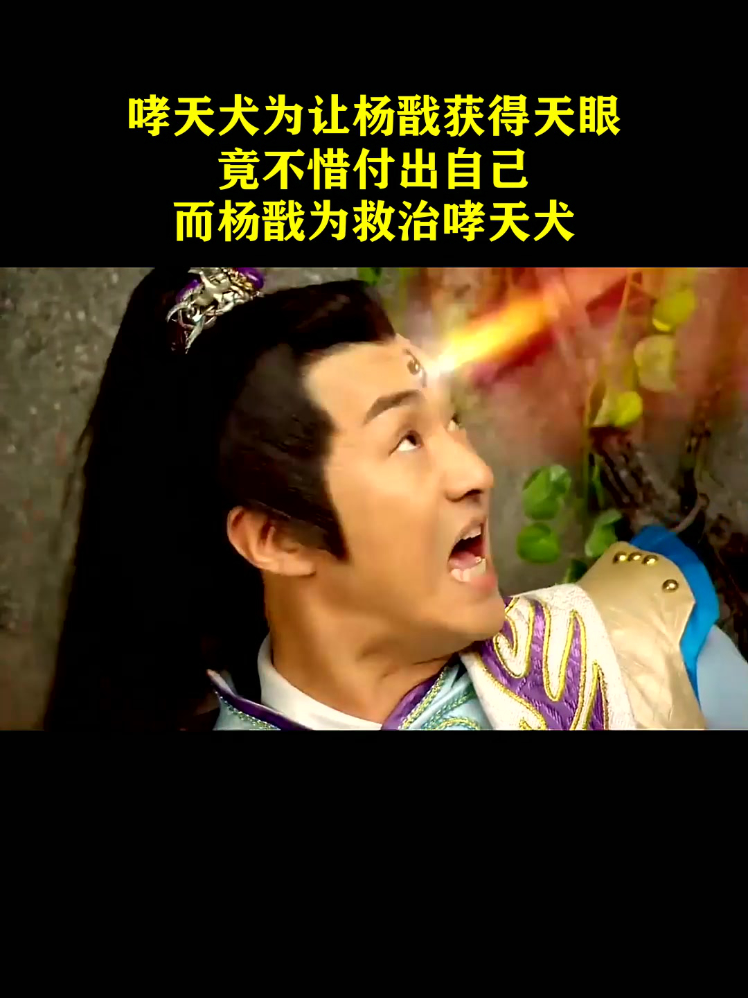 哮天犬为让杨戬获得天眼,竟不惜付出自己,而杨戬为救治哮天犬