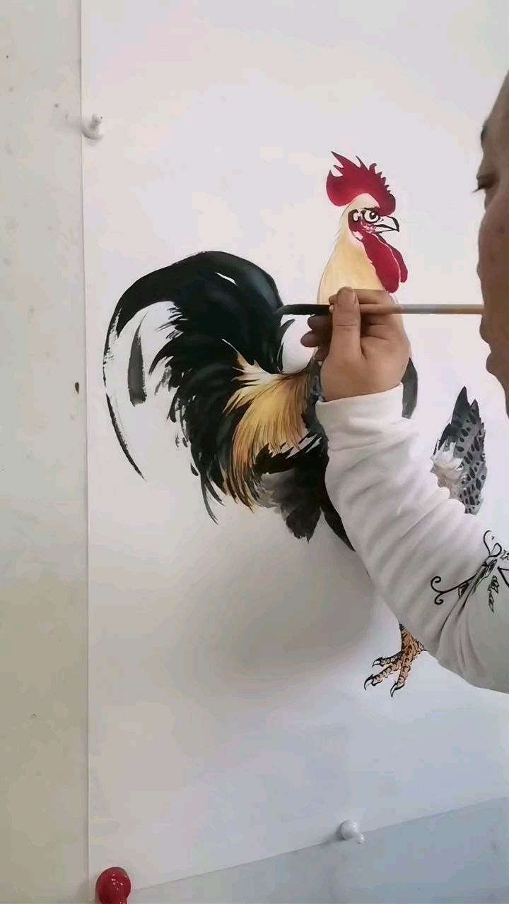 王兴民～国画公鸡