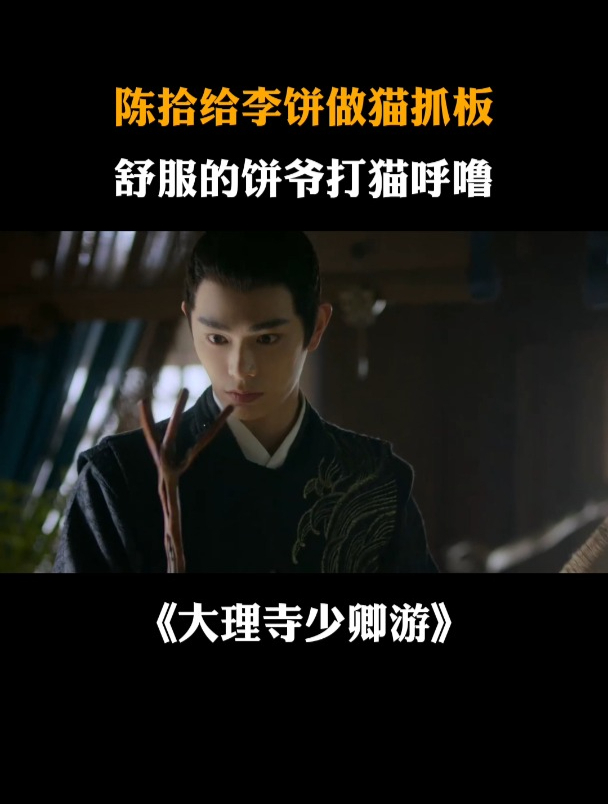 大理寺少卿游:陈拾给李饼做猫抓板,舒服的饼爷打猫呼噜