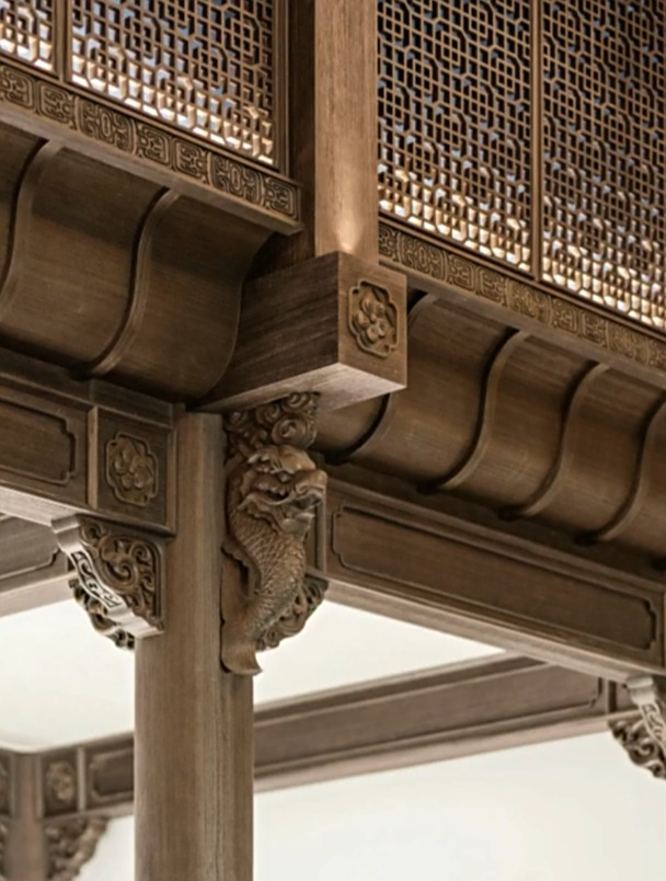中国古建筑经典元素之牛腿、雀替、斗拱,展现历史文化的千年底蕴