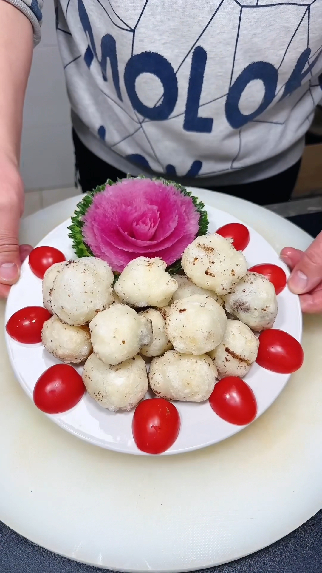 炸元宵这样摆盘太美了