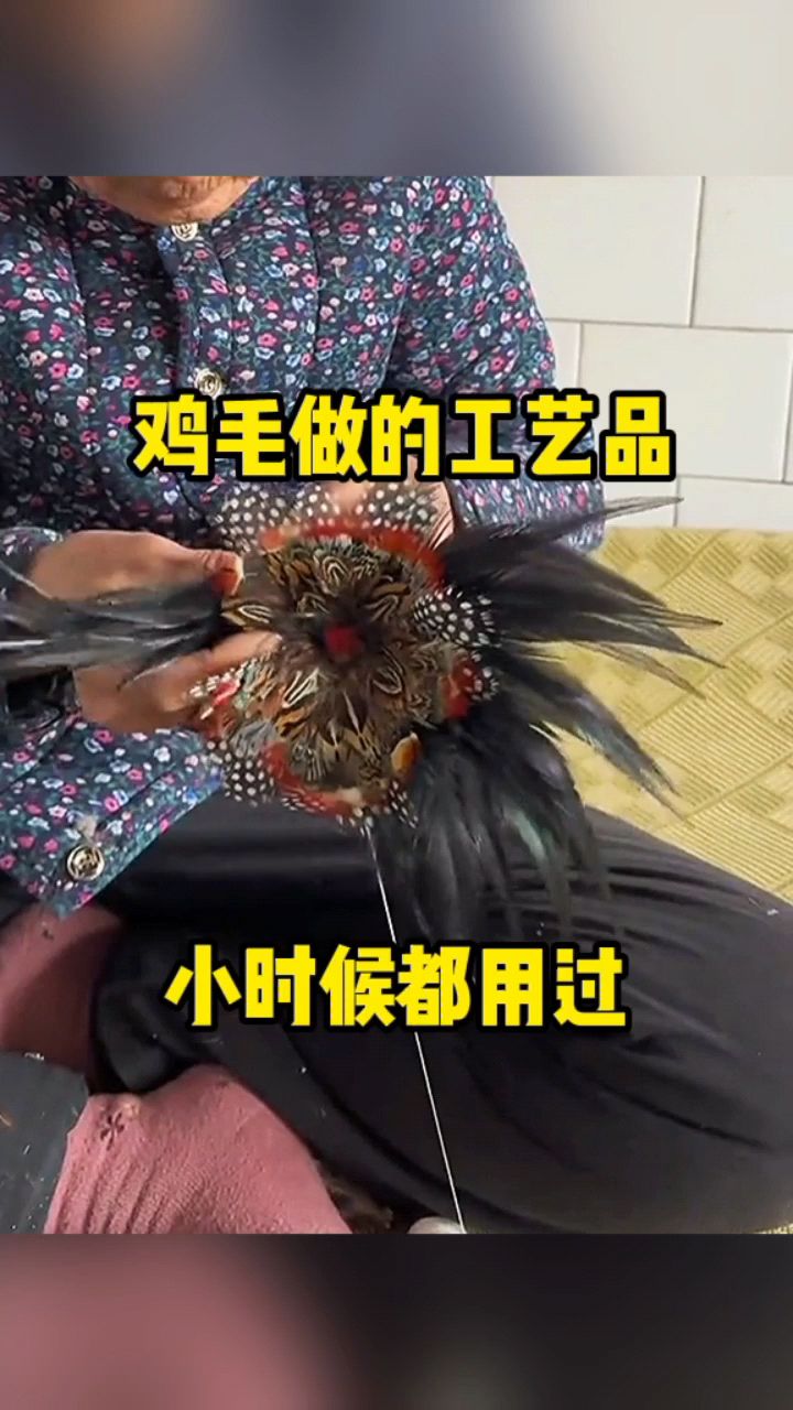 鸡毛做的工艺品,小时候都用过
