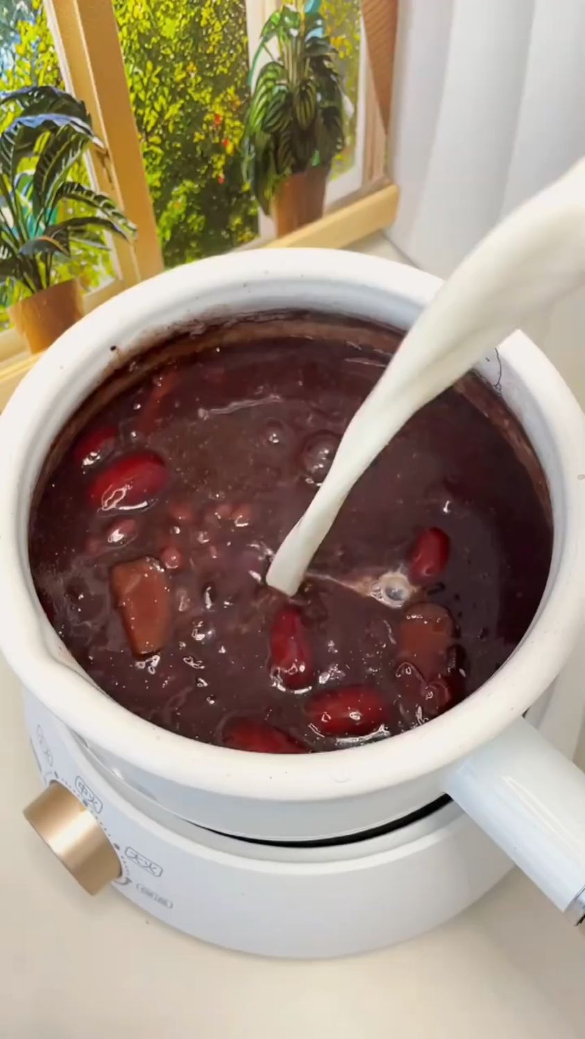 红豆黑米粥这样做