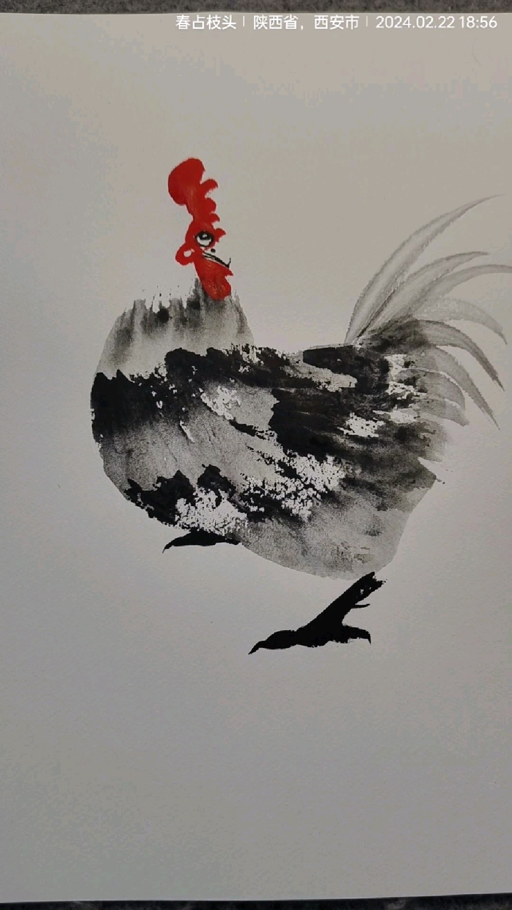 简单画公鸡,一看就会!