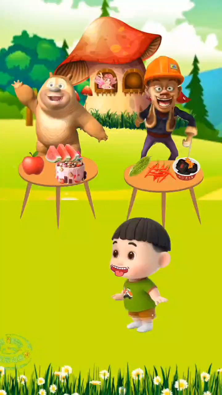 光头强不不吃臭豆腐#儿童动画