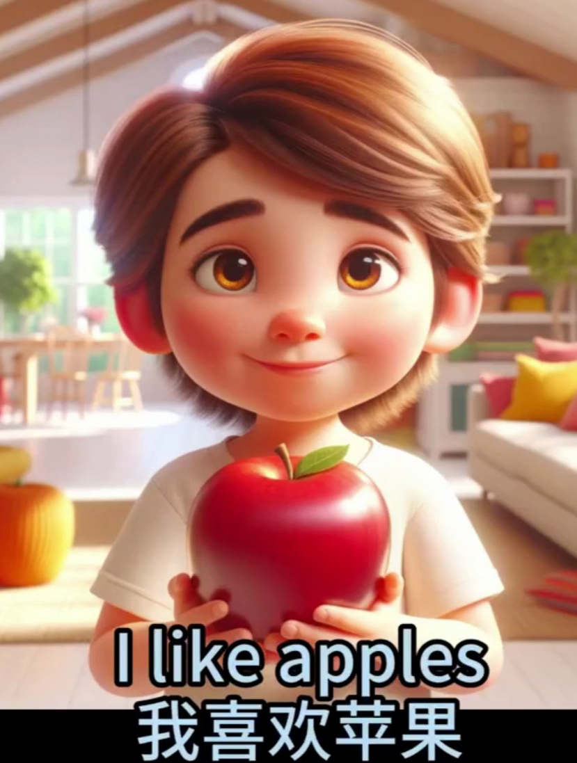 我喜欢苹果 I like apples