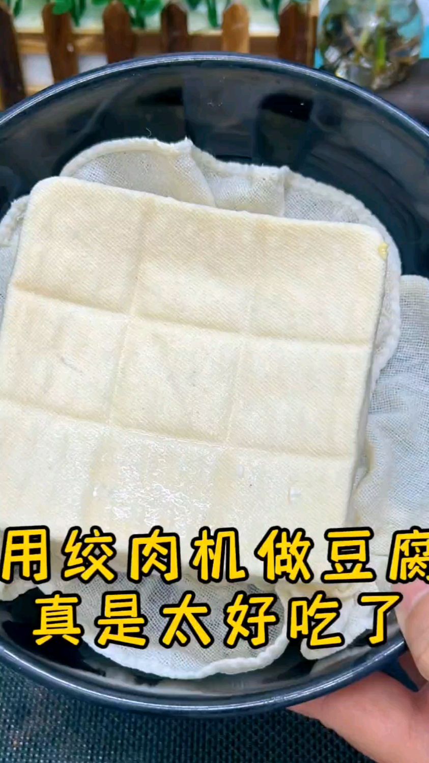 自打我学会了用绞肉机做豆腐以后啊,就再也没去外面买过豆腐了