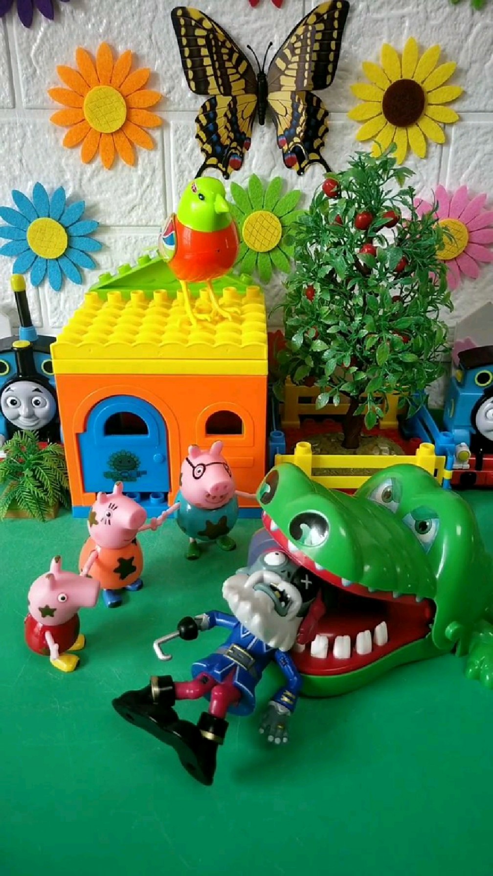 大鳄鱼把僵尸吃了