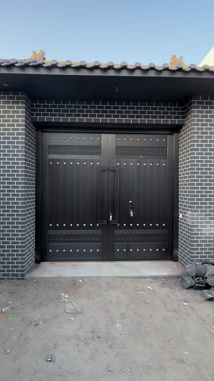 徽派建筑风格铜门这样装