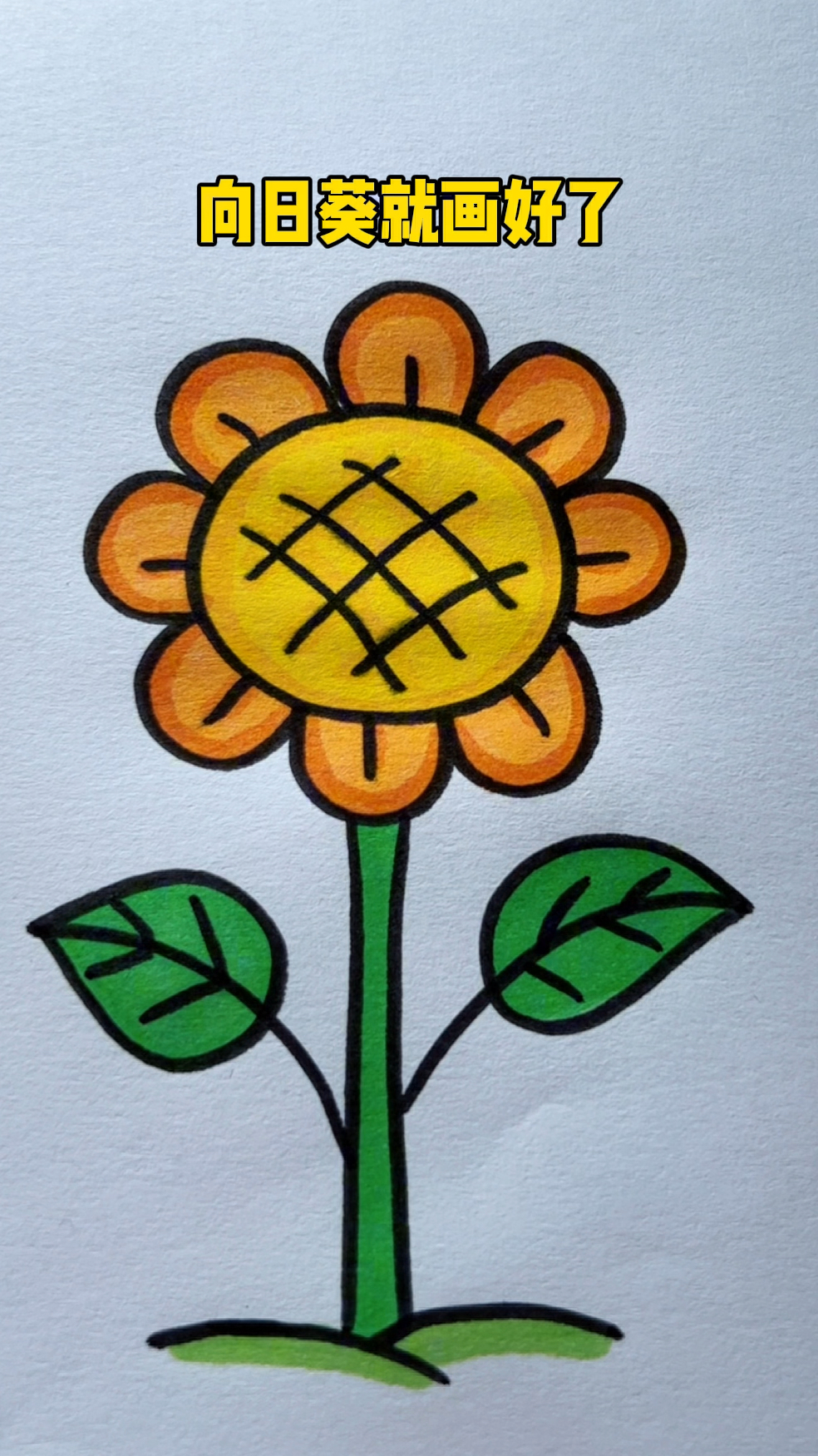 简笔画向日葵