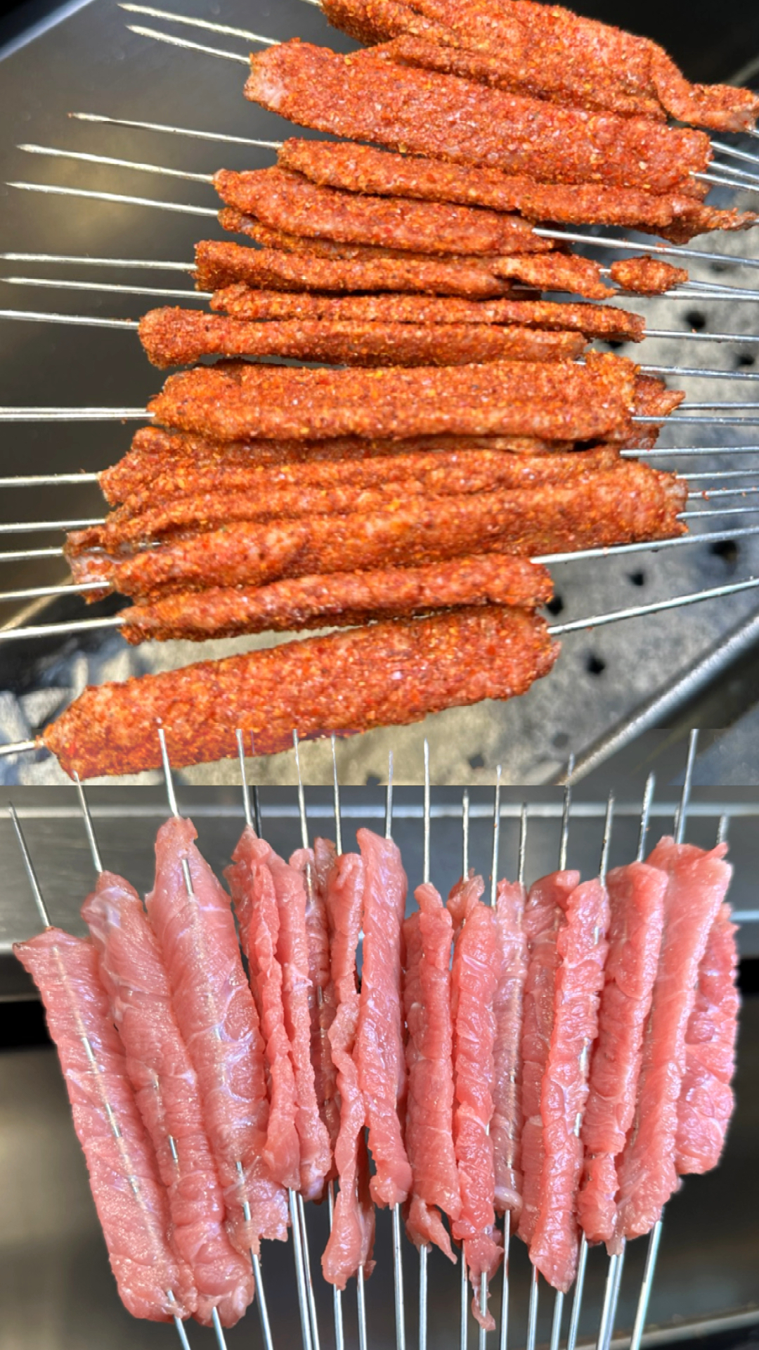 烧烤店特色菜品三分熟牛肉串