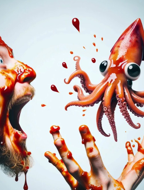 GPT画酱香鱿鱼。AI绘画