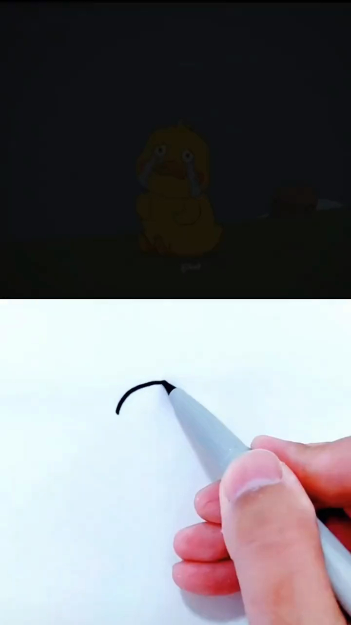 跟着动画片学画画,来看看小鸭子怎么画