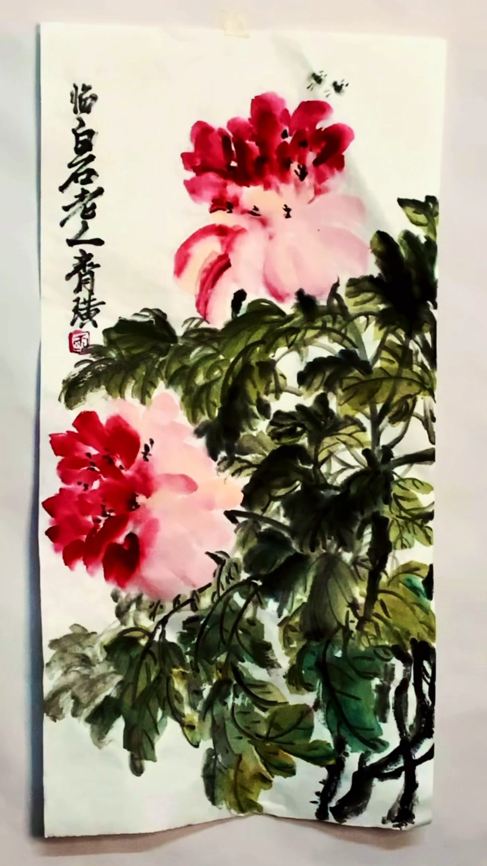 第一次学齐白石的牡丹,有些感悟分享