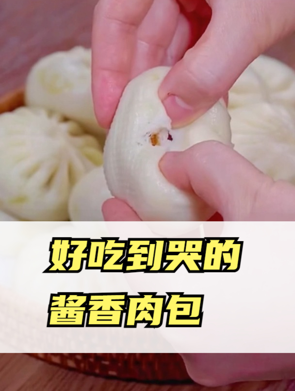 好吃哭了的酱肉包,一次我能吃四个,面皮暄软,葱香解腻