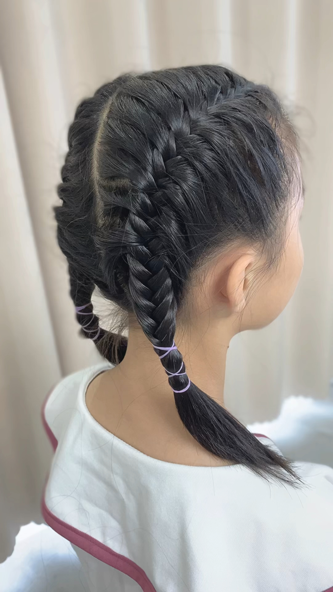 满头鱼骨辫完整版慢动作教程