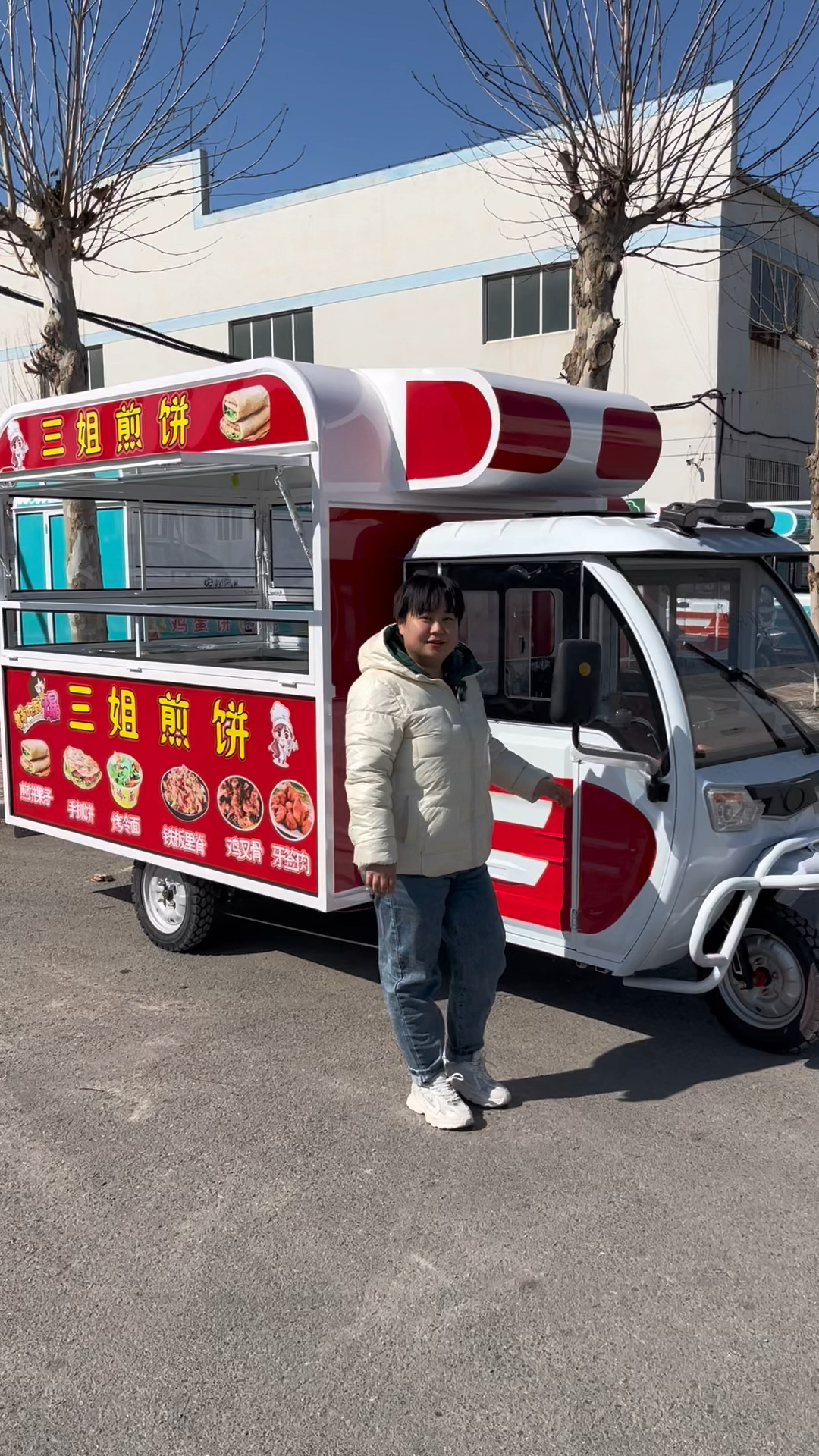 杂粮煎饼车早中晚都能出摊