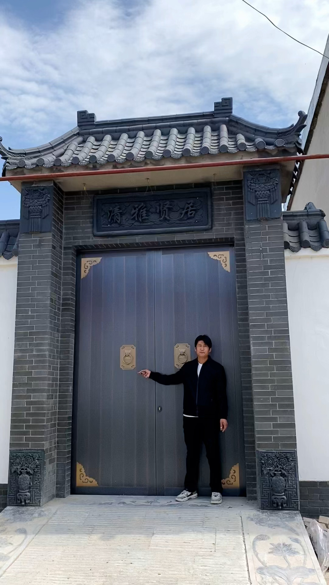 徽派建筑铜门这样装