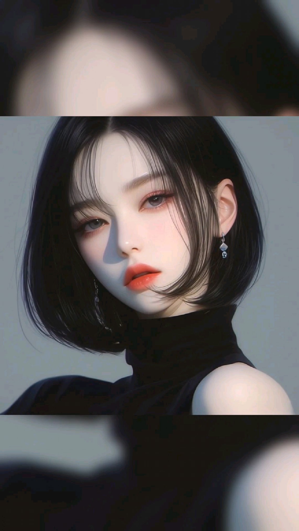 【动漫头像】清冷纯欲风黑色系短发女生头像 