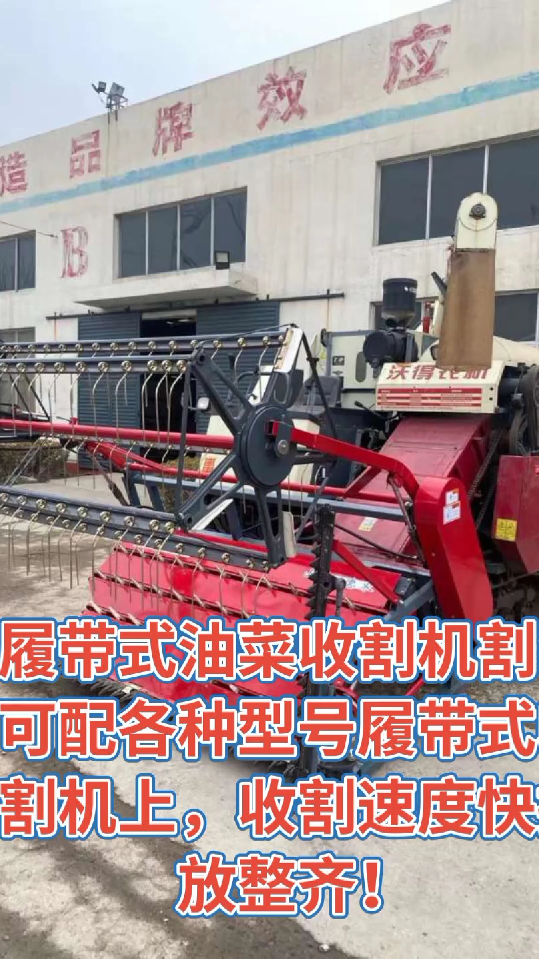 履带式油菜收割机割台可配各种型号履带收割机上性能优!