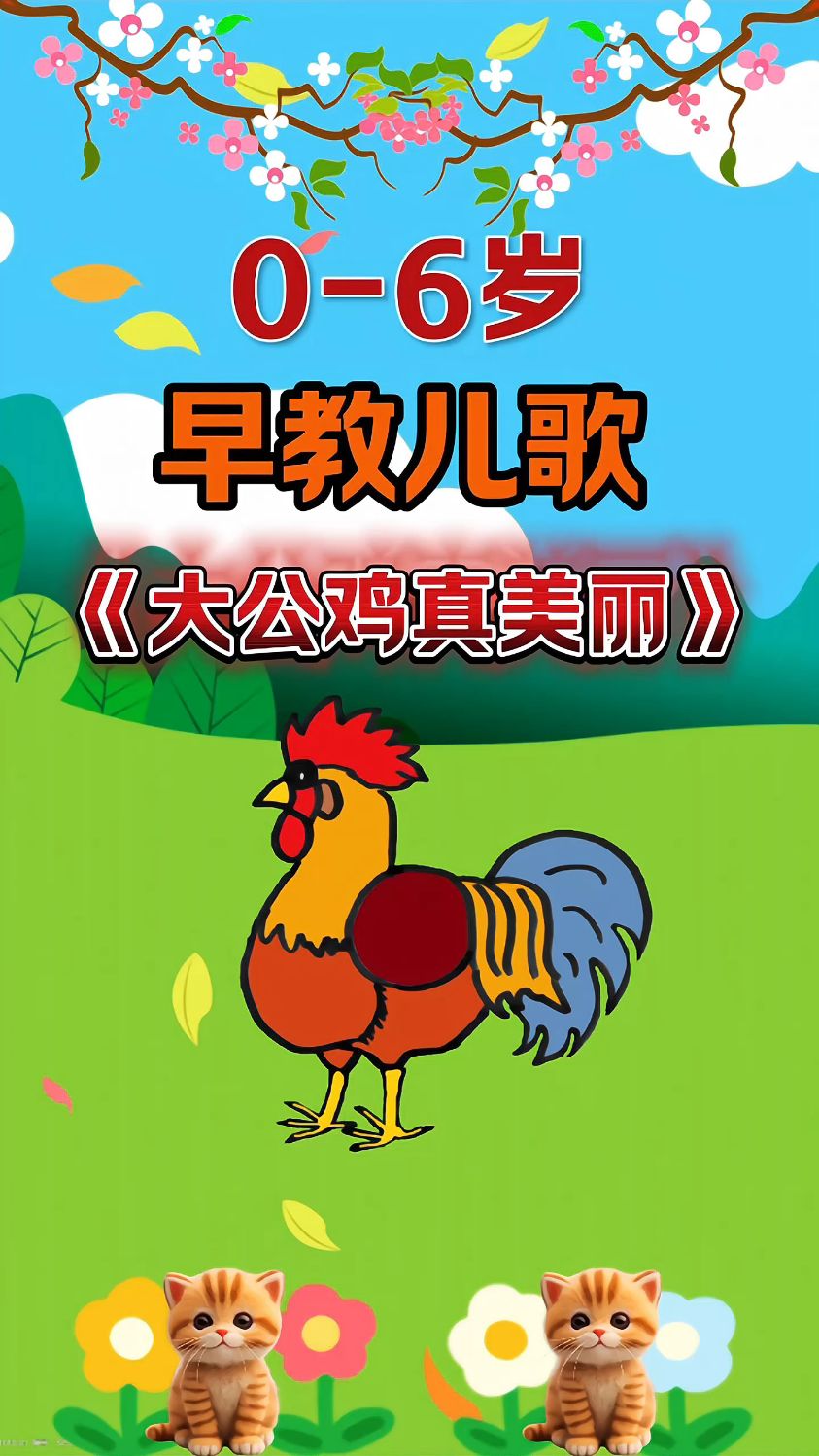 早教儿歌:大公鸡真美丽