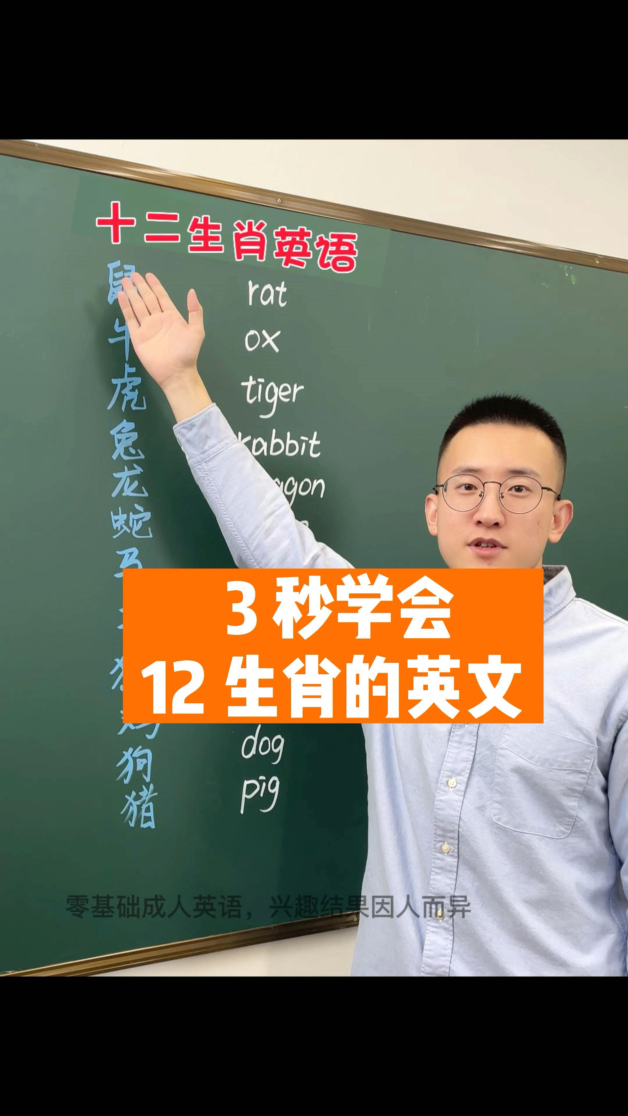 十二生肖的英文单词